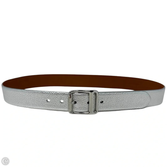 Metallic Leather Belt By Ralph Lauren, Size: Large