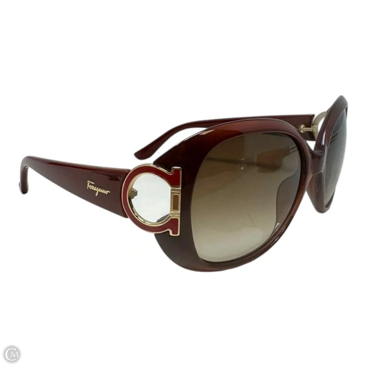 SF668S Oval Frame Sunglasses Designer By Ferragamo