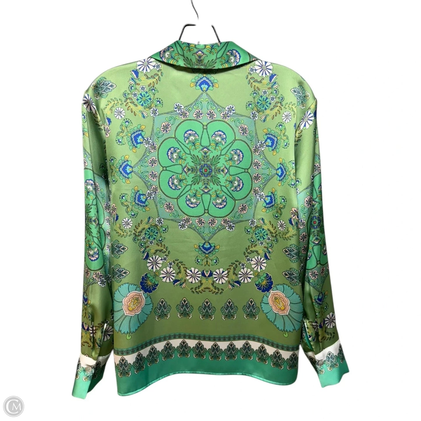 Scarf Top Long Sleeve By Rachel Zoe In Green, Size: S