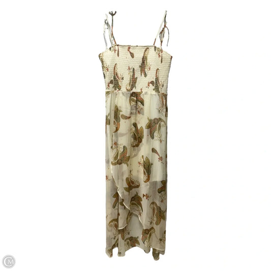 Summer Oasis Smocked Bodice Dress By Vince Camuto In Paisley Print, Size: M