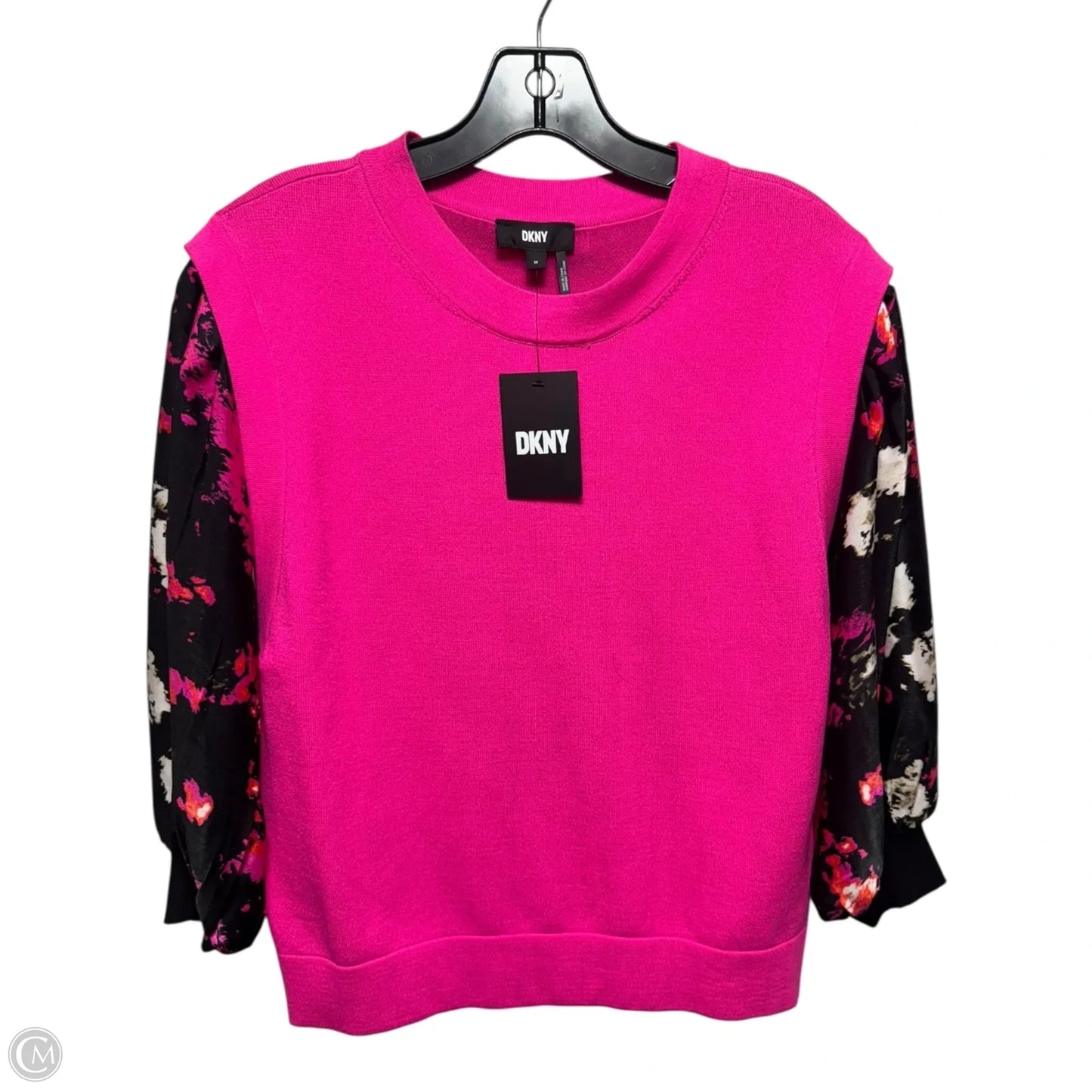 Top Long Sleeve By Dkny In Pink, Size: M