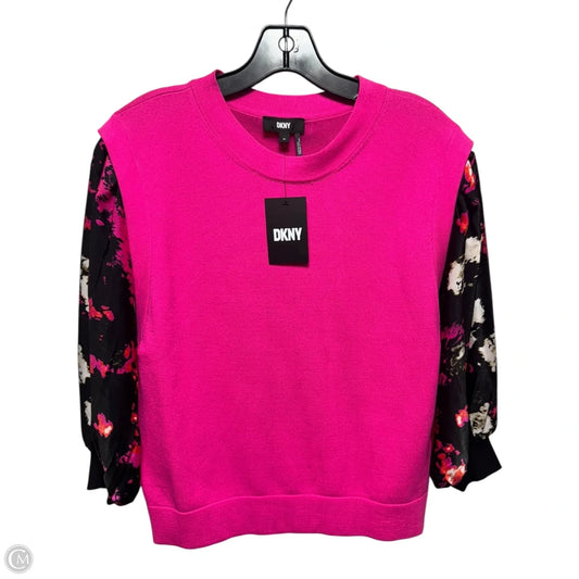 Top Long Sleeve By Dkny In Pink, Size: M