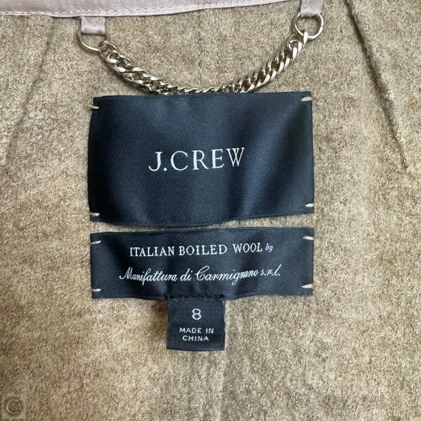 Boiled Wool Belted Coat By J. Crew In Tan, Size: 8