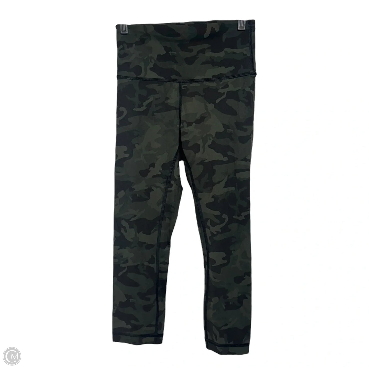 Athletic Capris By Lululemon In Camouflage Print, Size: 4l