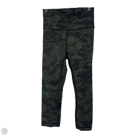 Athletic Capris By Lululemon In Camouflage Print, Size: 4l