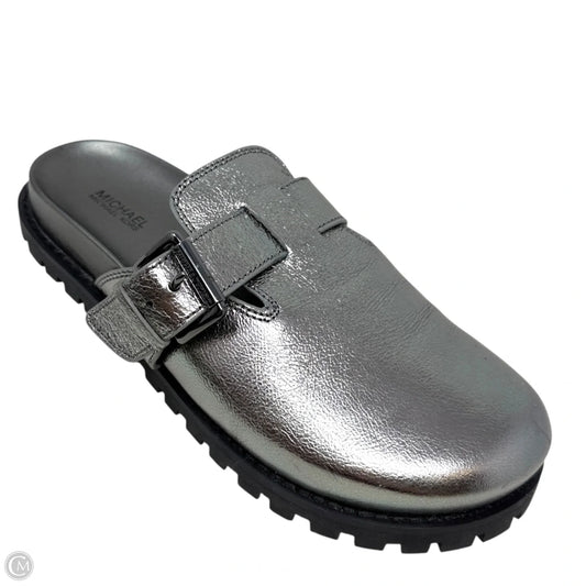 Judd Slip-On Clog Flats By Michael By Michael Kors In Silver, Size: 7.5