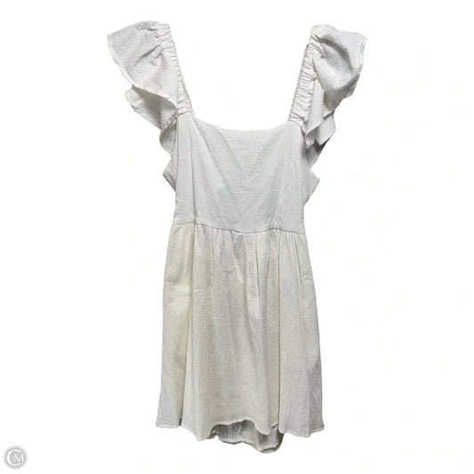 Bella Bow Back Ruffle Sleeve Mini Dress By Mi Ami In White, Size: L