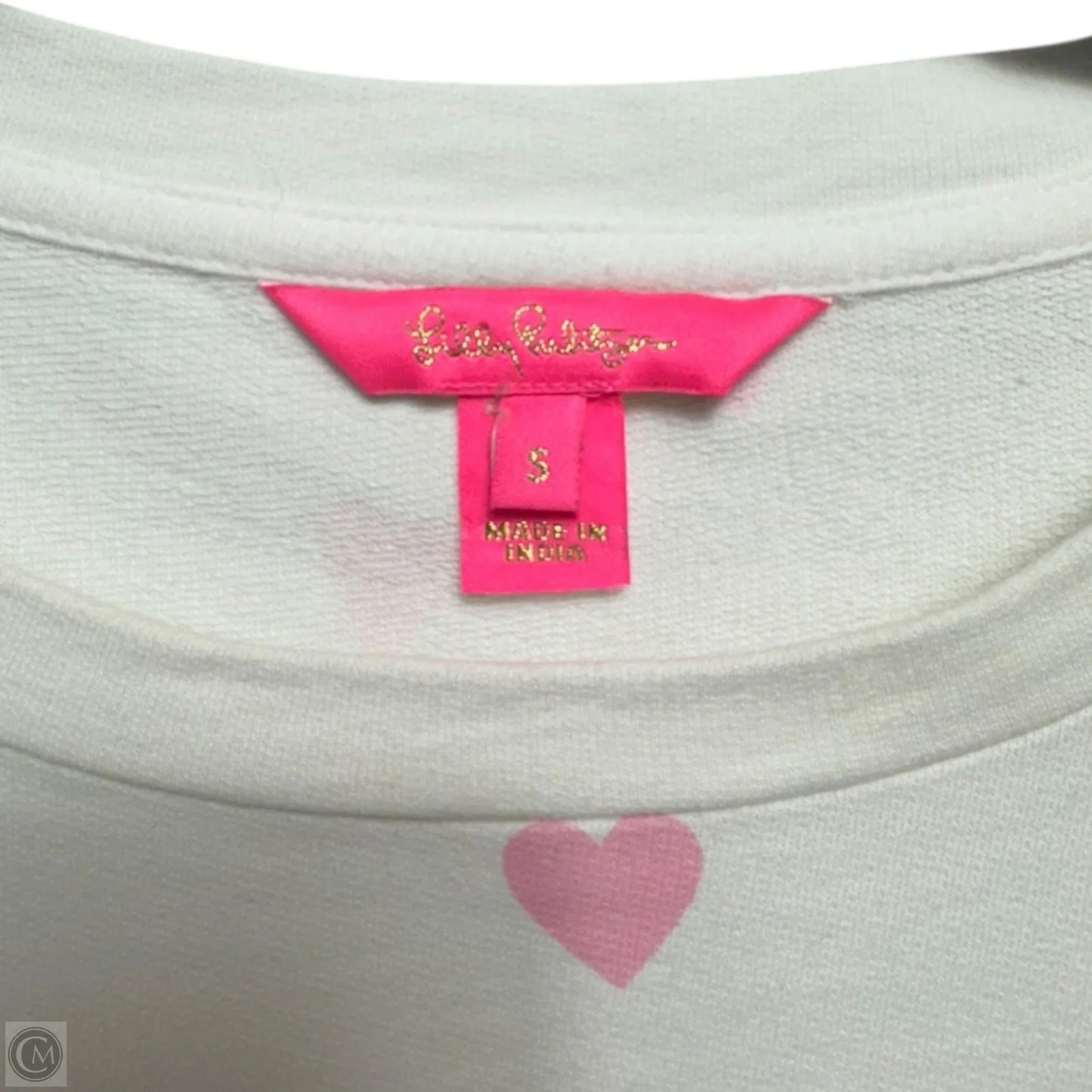 Jansen Sweatshirt Designer By Lilly Pulitzer In Resort White Lots Of Love, Size: S