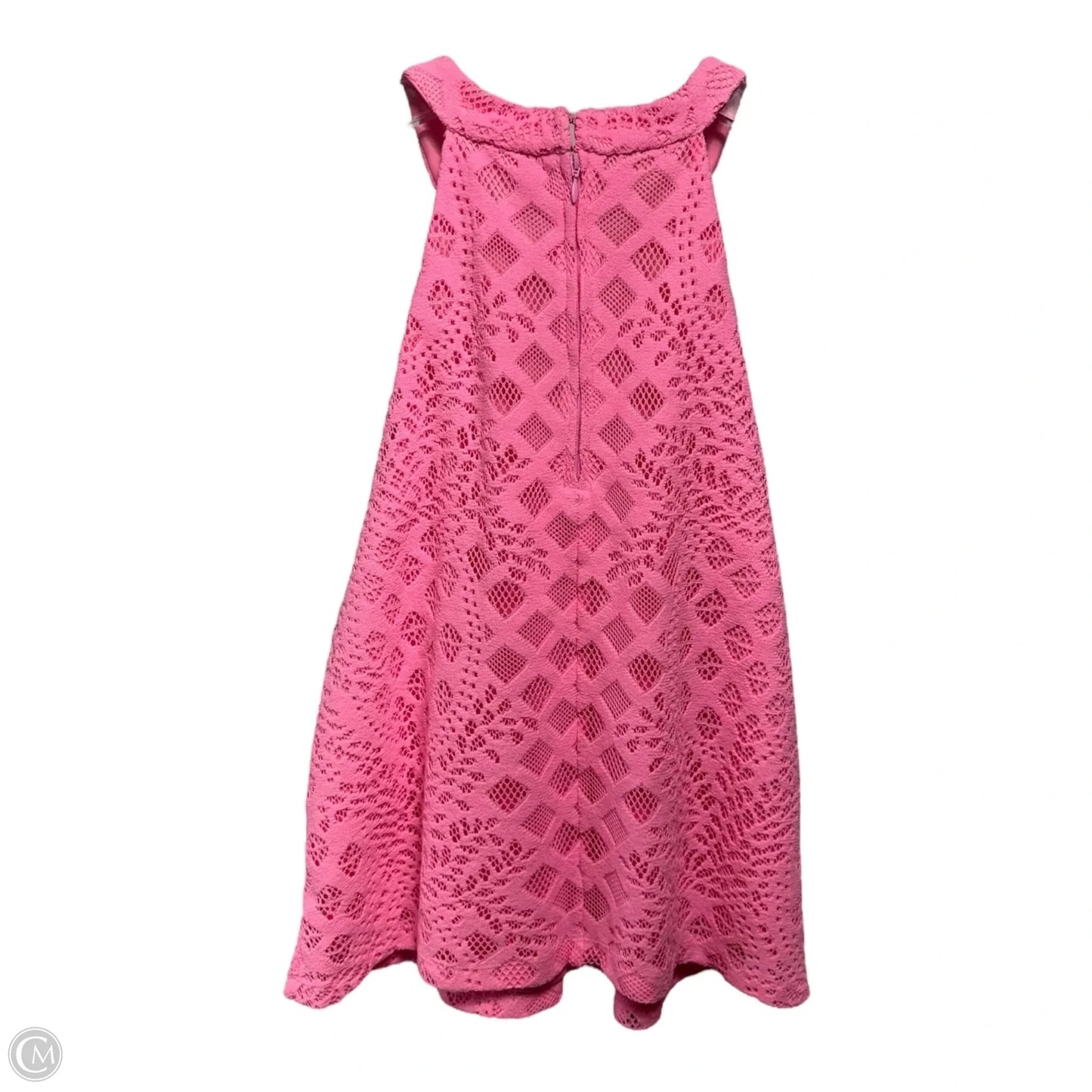 Rayanne Top Designer By Lilly Pulitzer In Pelican Pink Pineapple Geo Lace, Size: M
