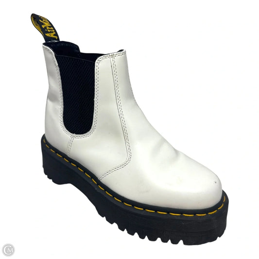 2967 Quad Platform Boots Ankle By Dr Martens In White, Size: 7