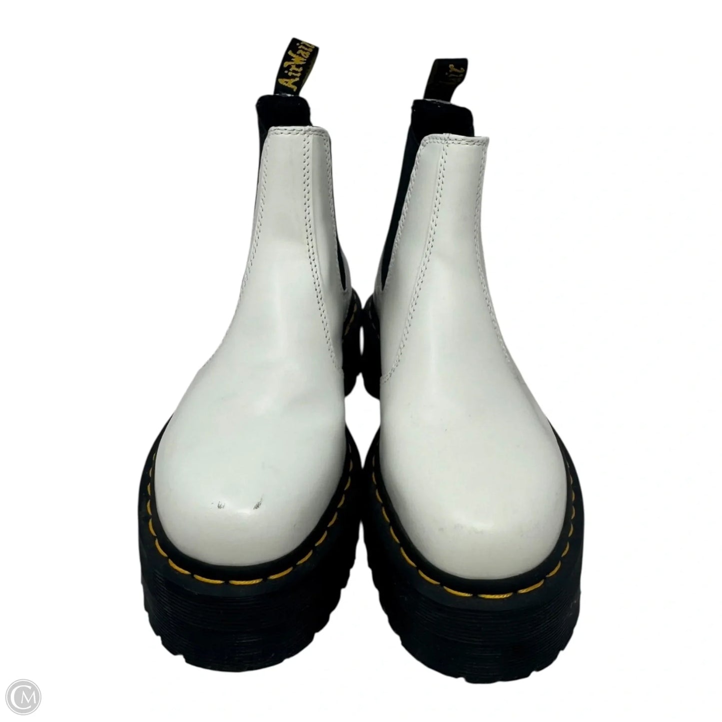 2967 Quad Platform Boots Ankle By Dr Martens In White, Size: 7