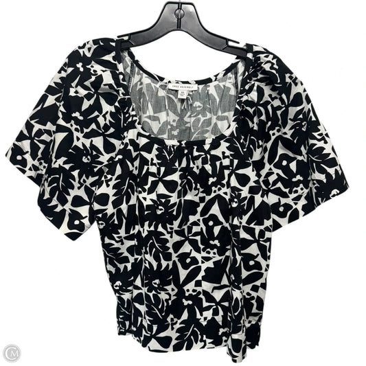 Top Short Sleeve By Free Assembly In Black & White, Size: Xs