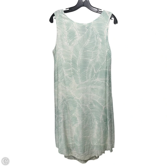 Dress Casual Midi By Charlie B In Green & White, Size: M