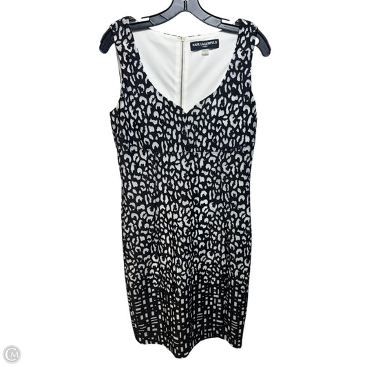 Dress Designer By Karl Lagerfeld In Black & White, Size: 8