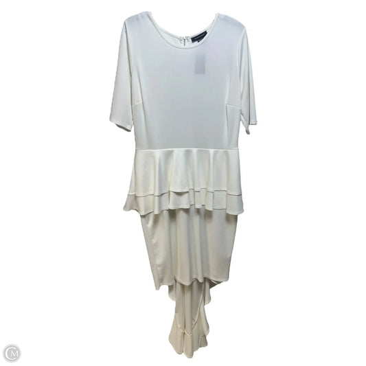 Dress Party Long By Ashley Stewart In White, Size: 16