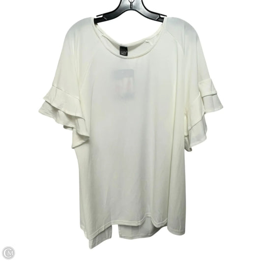 Top Short Sleeve By Lildy In Cream, Size: Xl