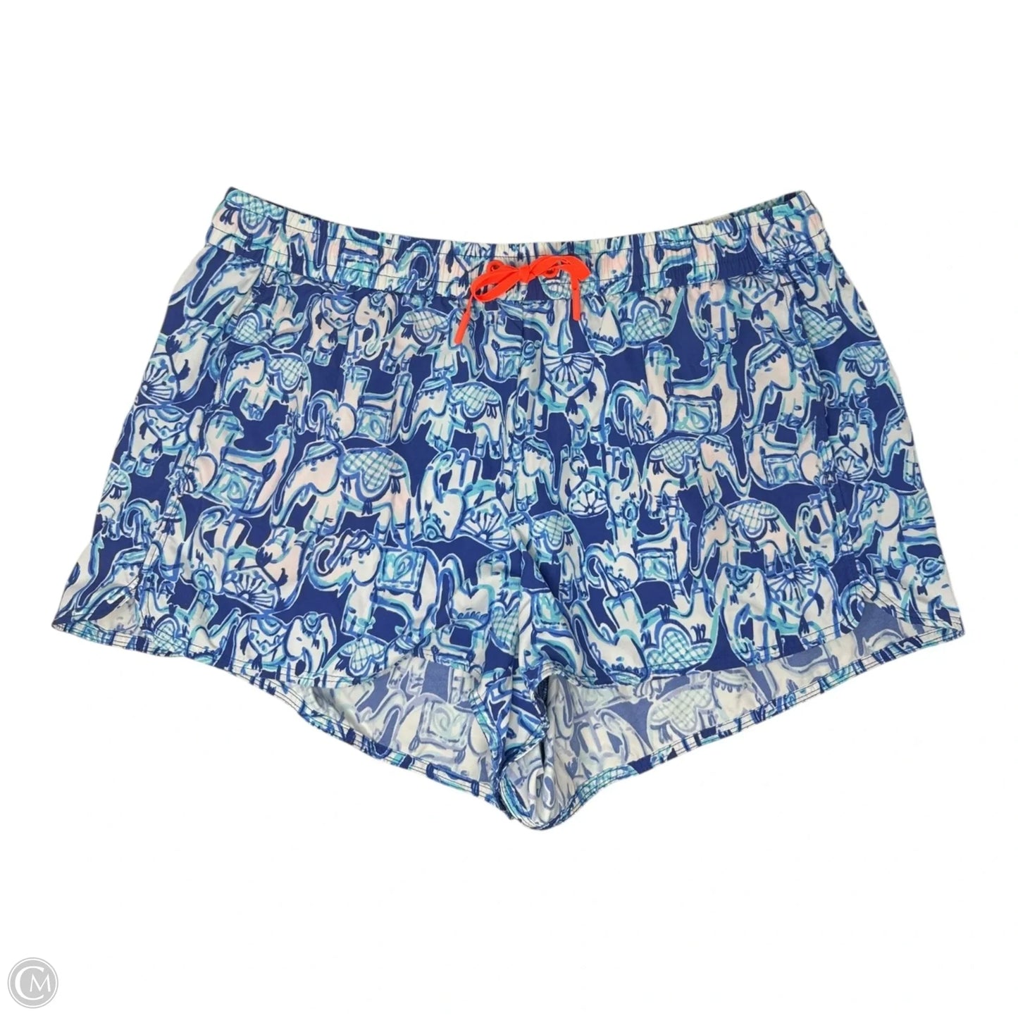 Luxletic Run Around Shorts Designer By Lilly Pulitzer In Bomber Blue Get Trunky, Size: L