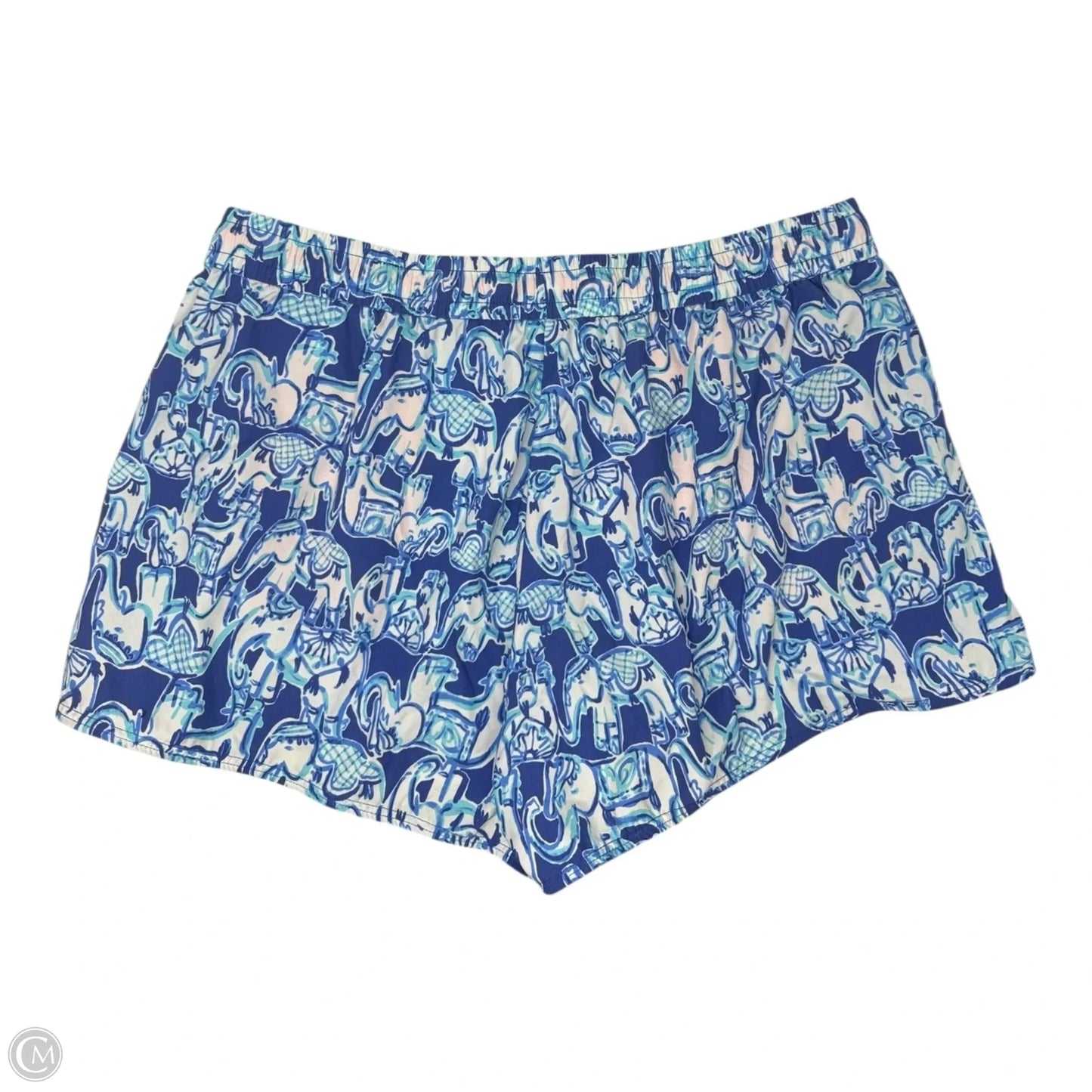 Luxletic Run Around Shorts Designer By Lilly Pulitzer In Bomber Blue Get Trunky, Size: L