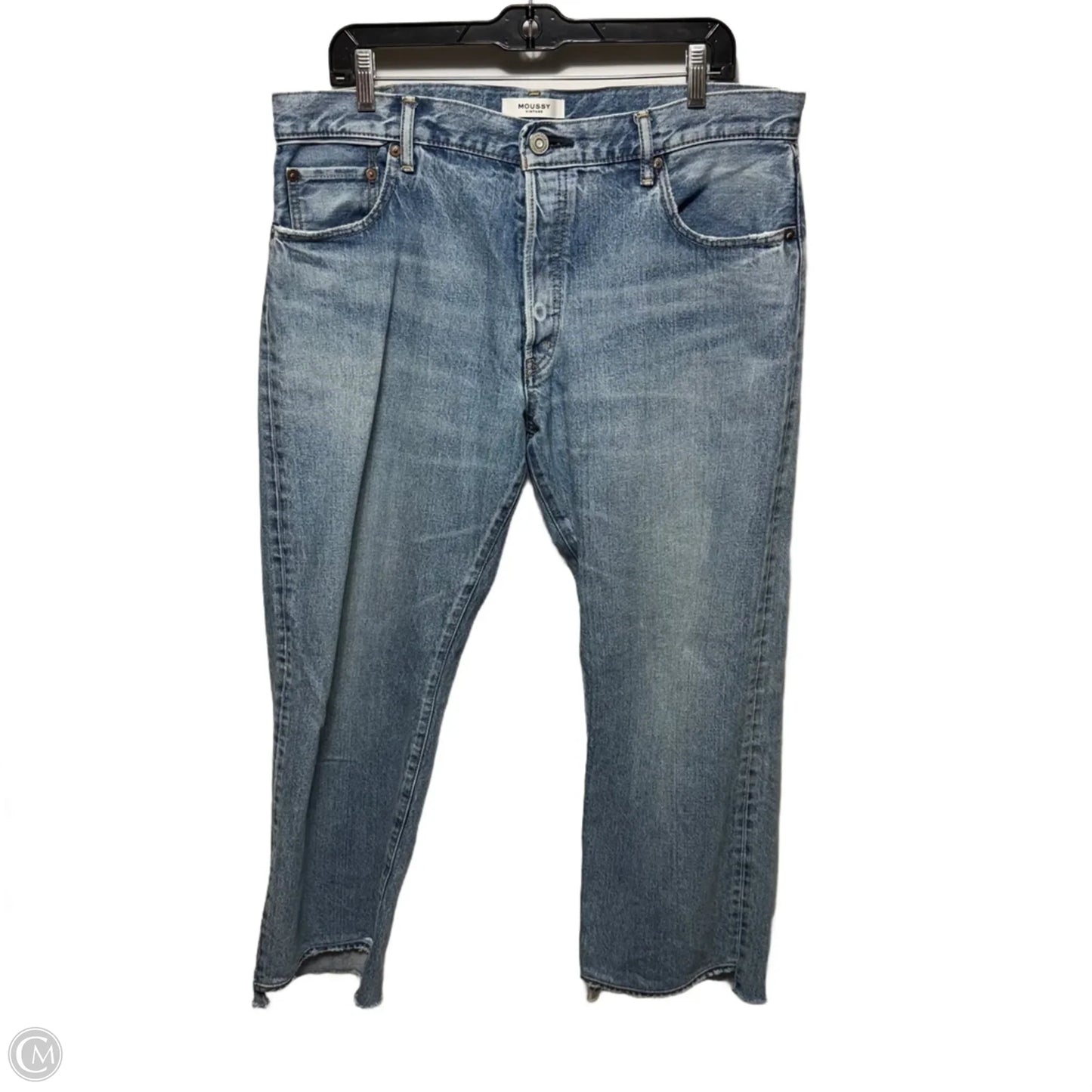 Jeans Straight By Moussy In Blue Denim, Size: 18