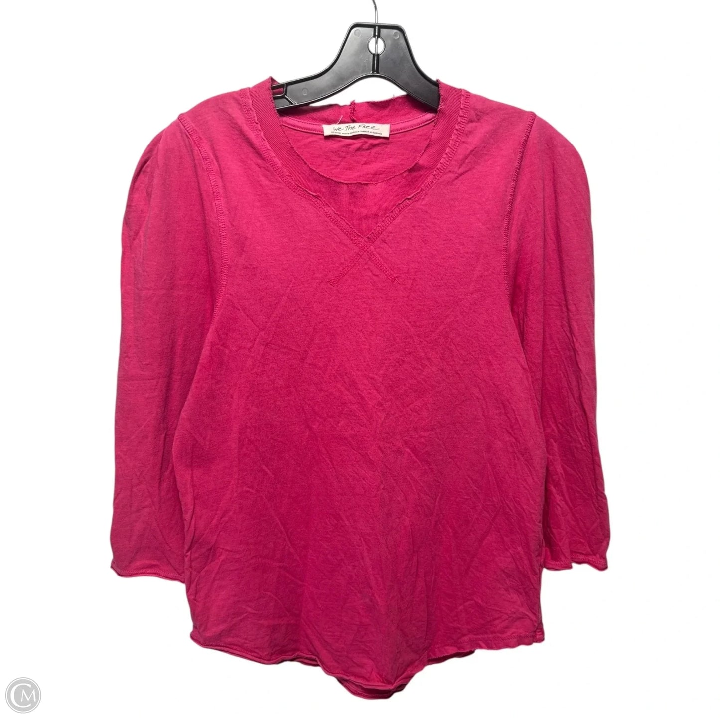 Top 3/4 Sleeve By We The Free In Pink, Size: M