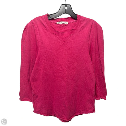 Top 3/4 Sleeve By We The Free In Pink, Size: M