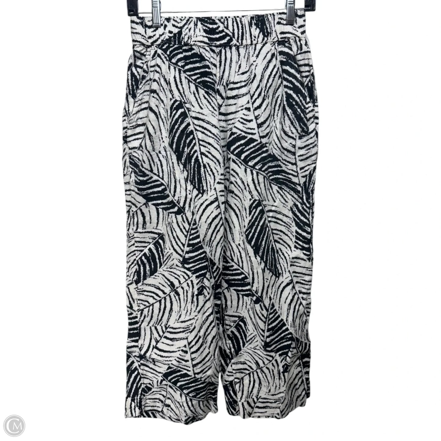 Pants Linen By Cynthia Rowley In Black & White, Size: S