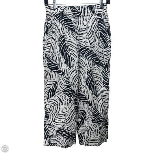 Pants Linen By Cynthia Rowley In Black & White, Size: S