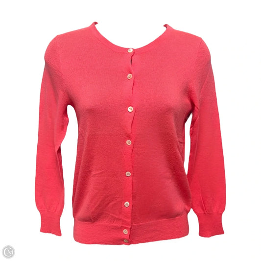 Sweater Cardigan Cashmere By J. Crew In Coral, Size: S