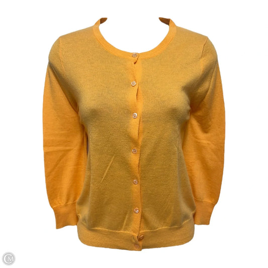 Sweater Cardigan Cashmere By J. Crew In Orange, Size: S