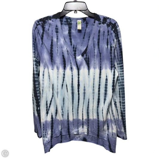 Tunic Long Sleeve By Green Tea In Tie Dye Print, Size: L