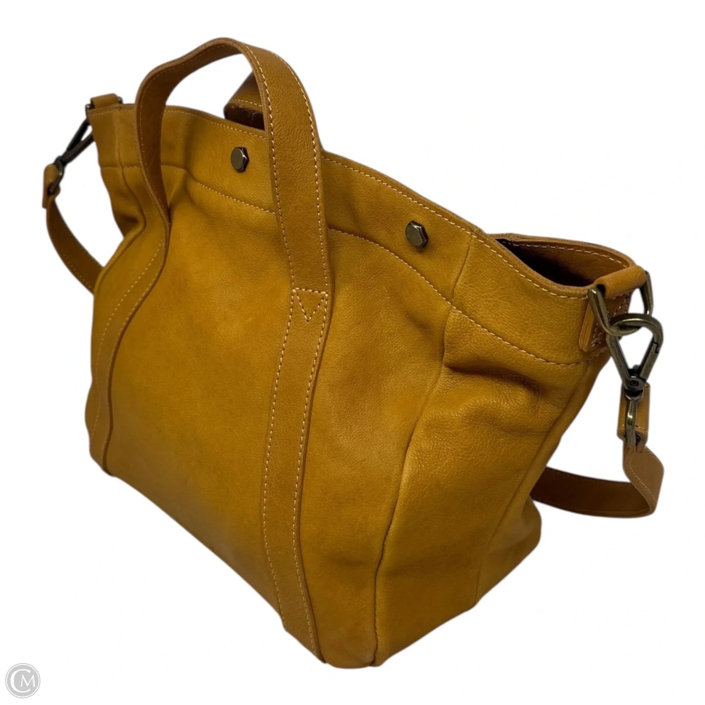 Handbag Leather By Madewell, Size: Medium