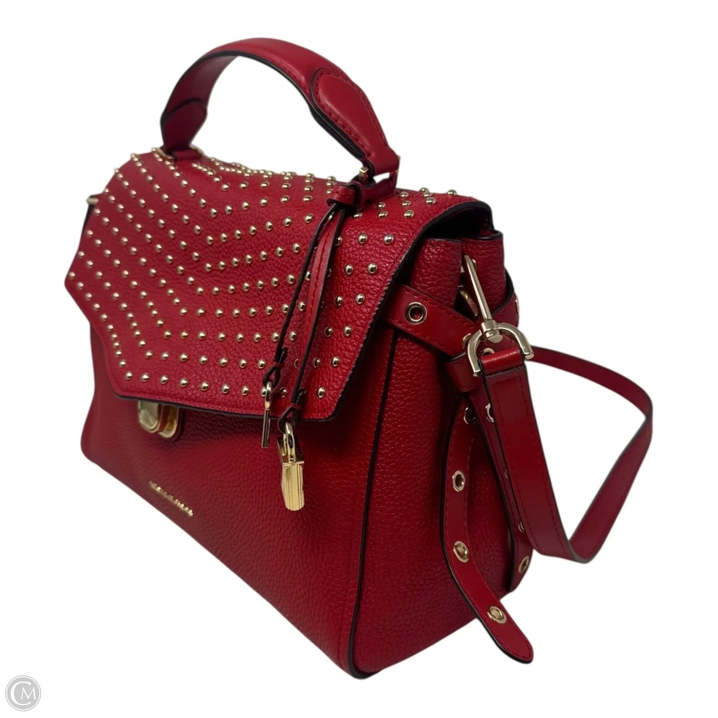 Bristol Studded Handbag Leather By Michael By Michael Kors, Size: Large