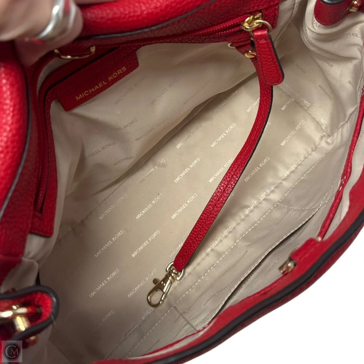 Bristol Studded Handbag Leather By Michael By Michael Kors, Size: Large