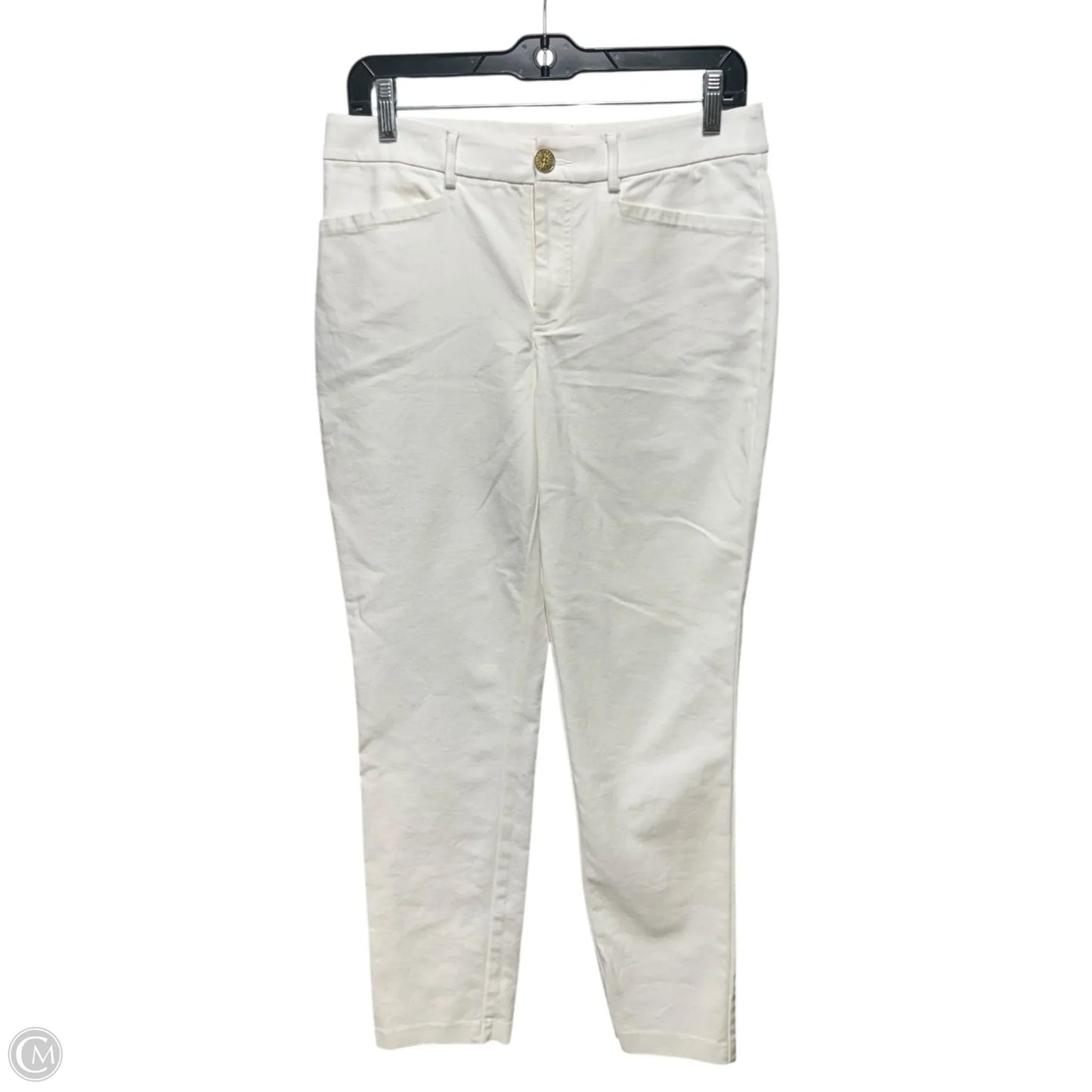 Kelly Stretch Pants Designer By Lilly Pulitzer In Resort White, Size: 8