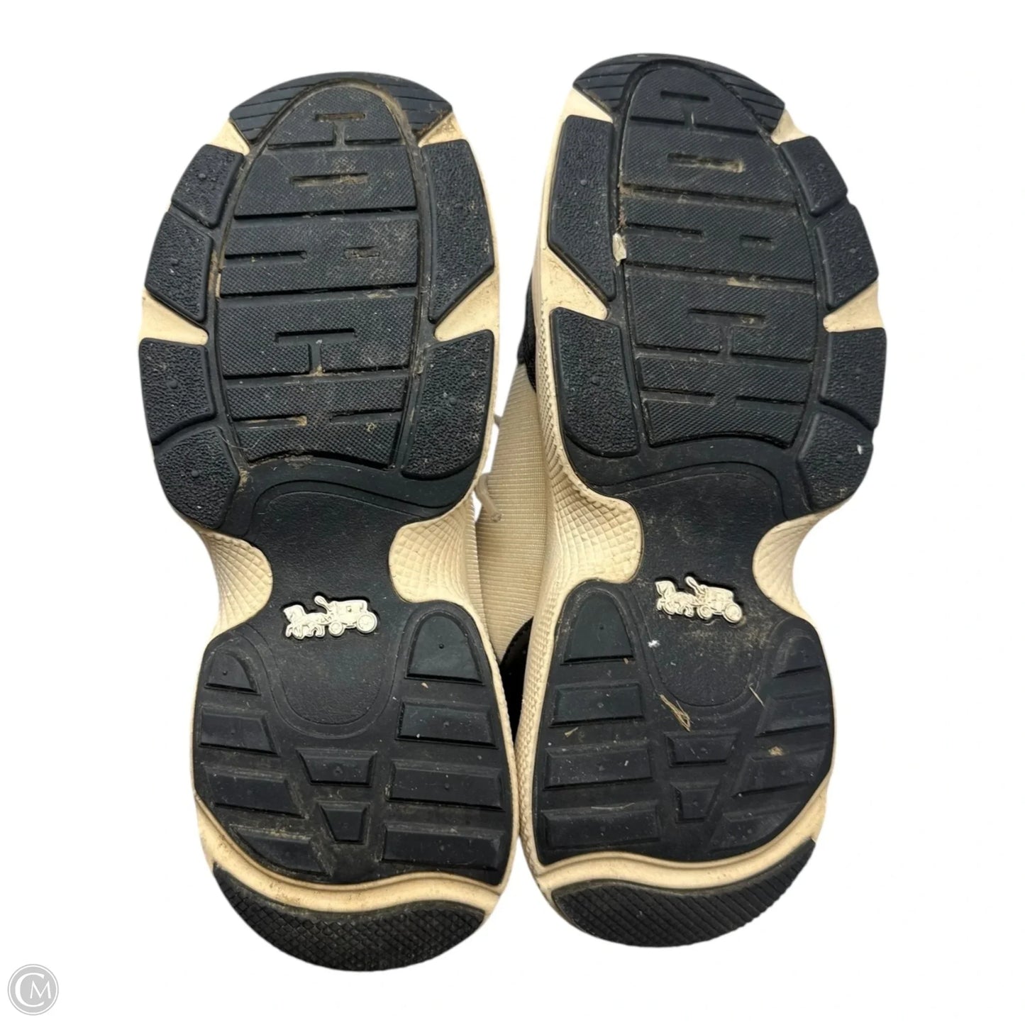 Strider Sneaker Shoes Designer By Coach In Black & Cream, Size: 7.5