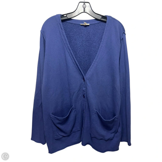 Sweater Cardigan By Eileen Fisher In Blue, Size: M