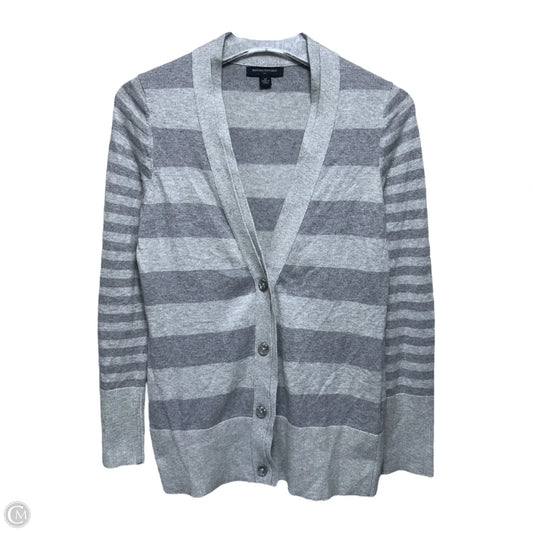 Sweater Cardigan By Banana Republic In Striped Pattern, Size: Xs