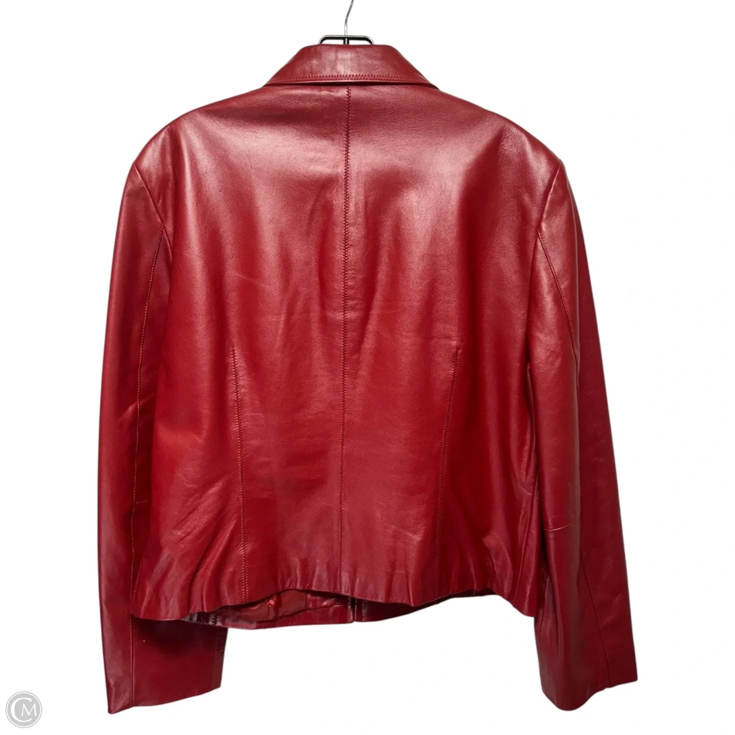 Jacket Leather By Clothes By Revue In Red, Size: XL