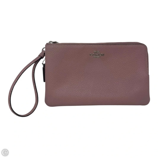 Double Zip Wristlet Designer By Coach, Size: Medium