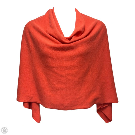 Poncho By Captiva Cashmere In coral, Size: Osfm