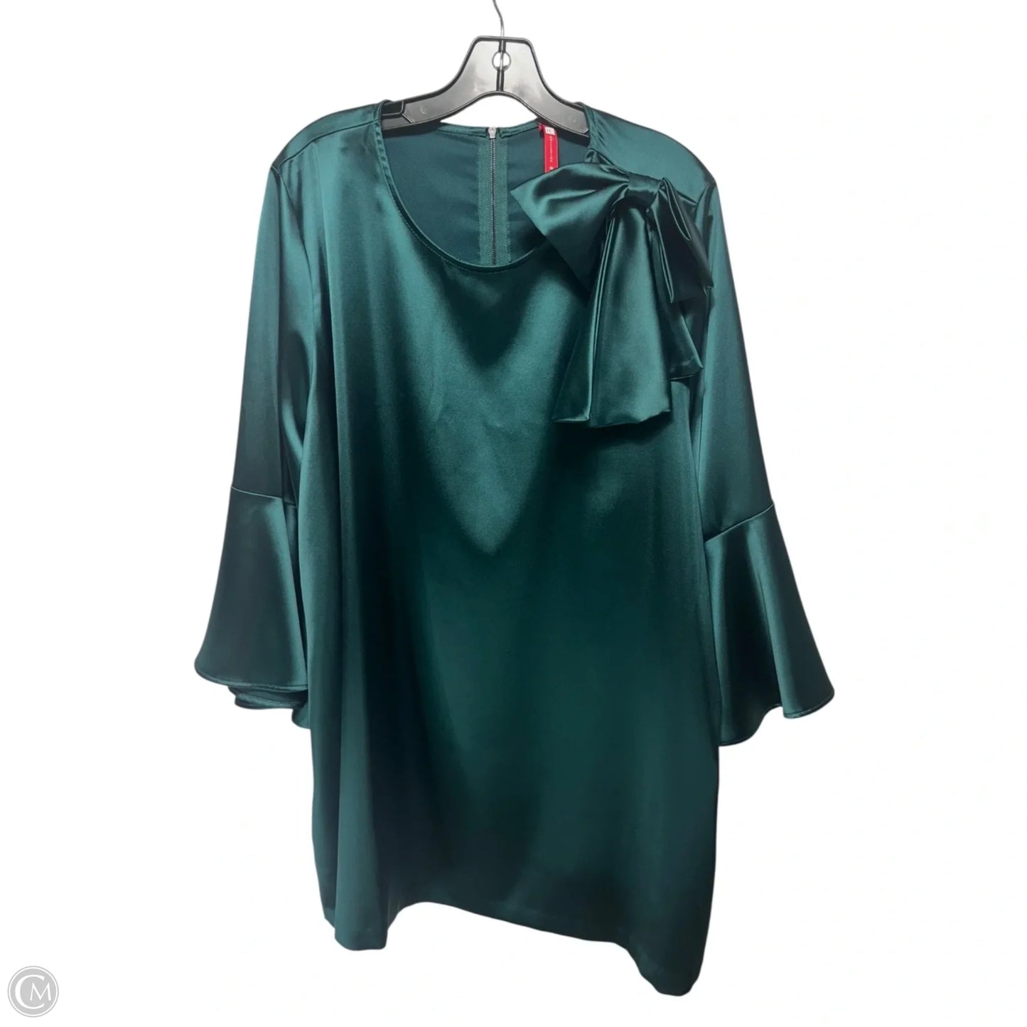 Bow Tunic Long Sleeve By Ic By Connie K In Green, Size: 2x