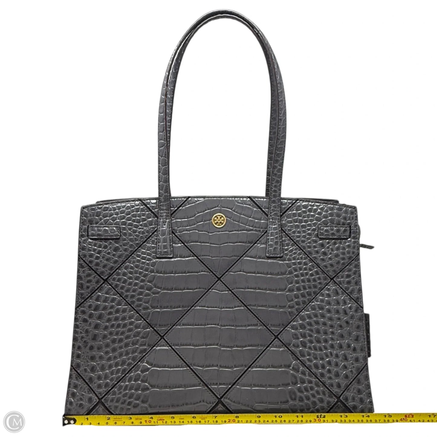 Walker Diamond Embossed Satchel Designer By Tory Burch, Size: Large