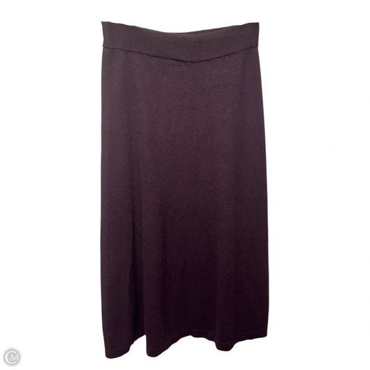 Cashmere Skirt Midi By Banana Republic In Purple, Size: S