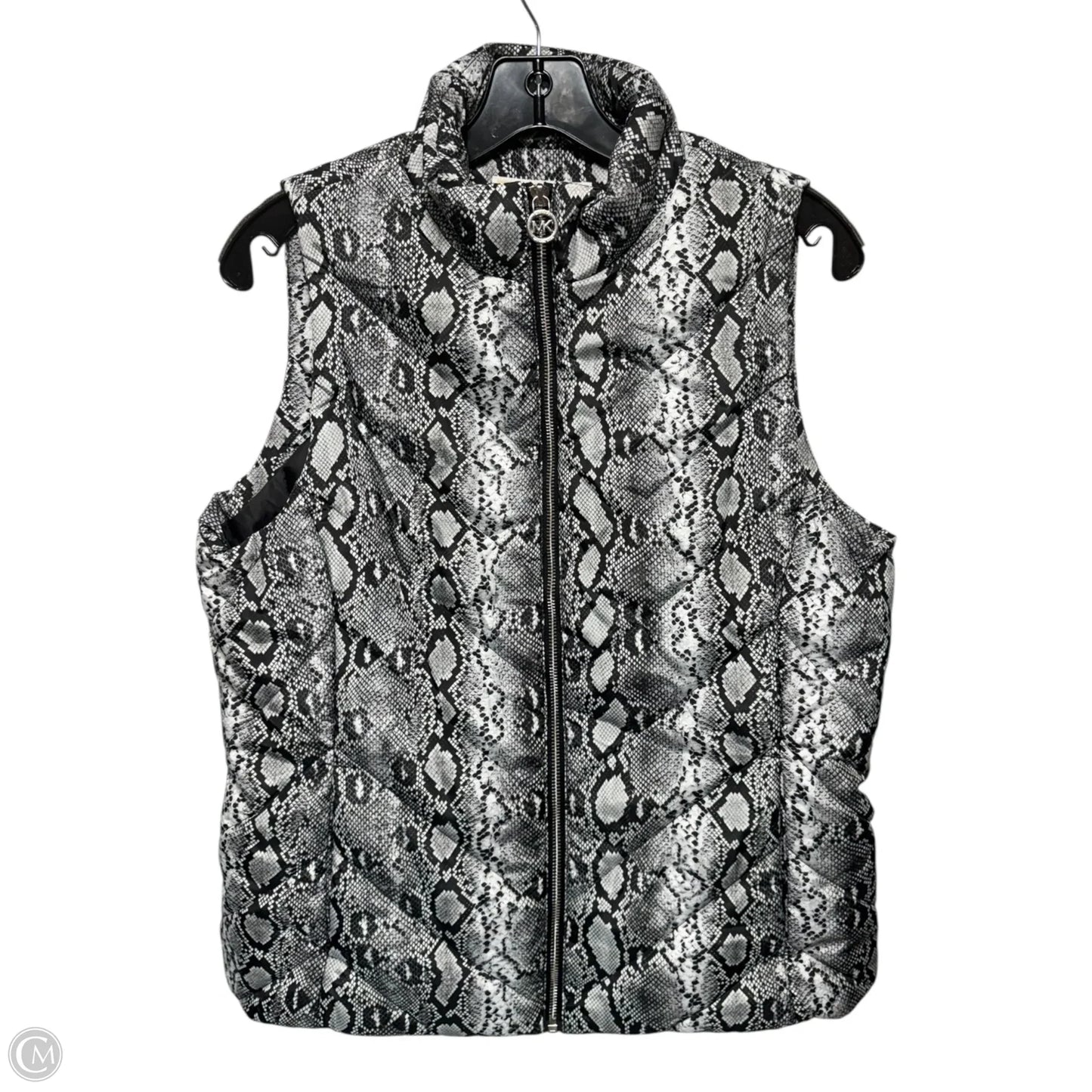 Vest Puffer & Quilted By Michael By Michael Kors In Snakeskin Print, Size: M