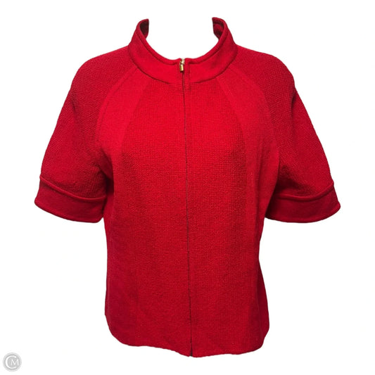 Blazer By St John Knits In Red, Size: 4