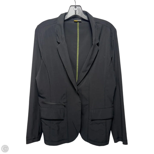 Athletic Jacket By Eddie Bauer In Black, Size: 12