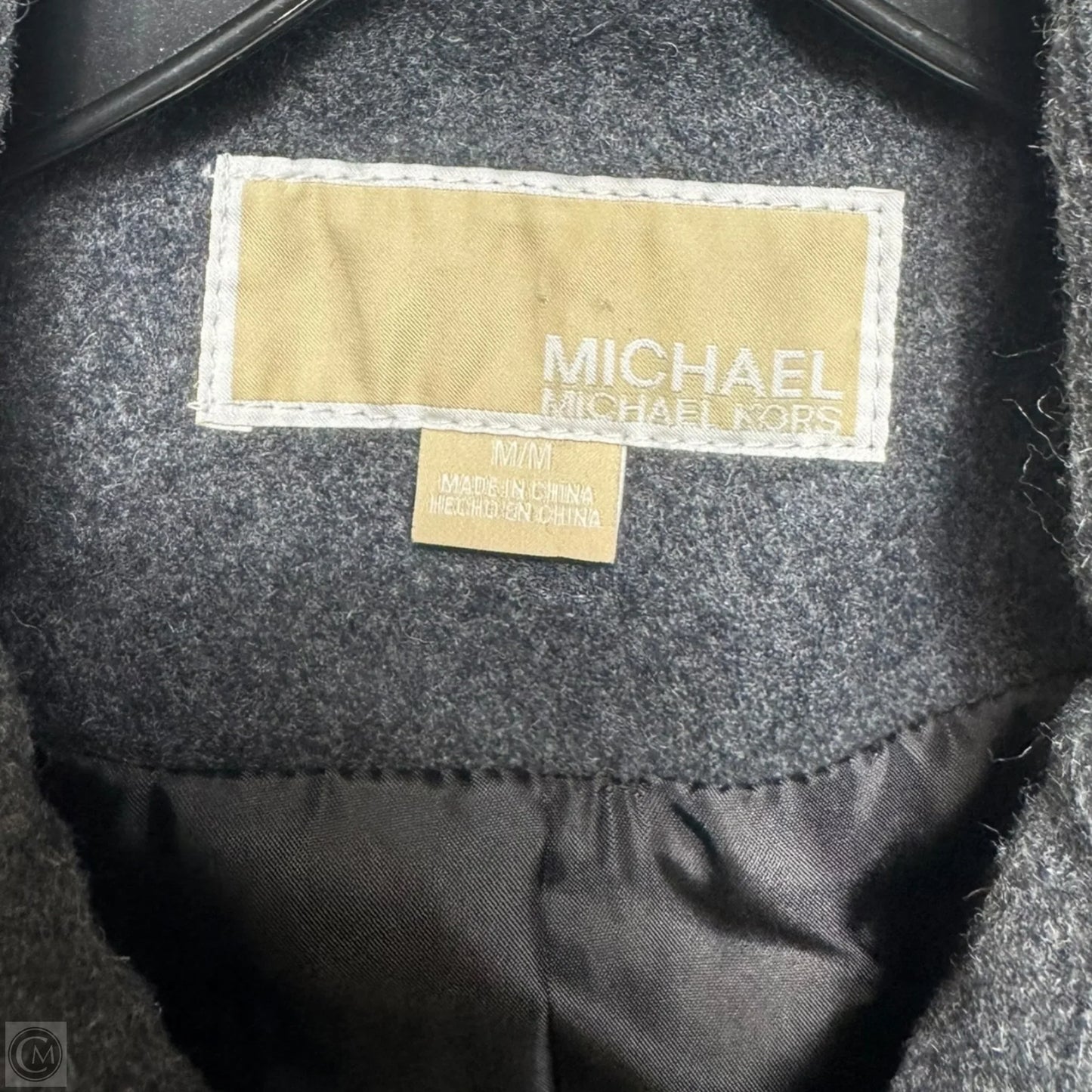 Wool Blend Peacoat By Michael By Michael Kors In Grey, Size: M