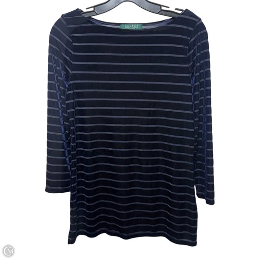 Top Long Sleeve By Lauren By Ralph Lauren In Navy, Size: SP