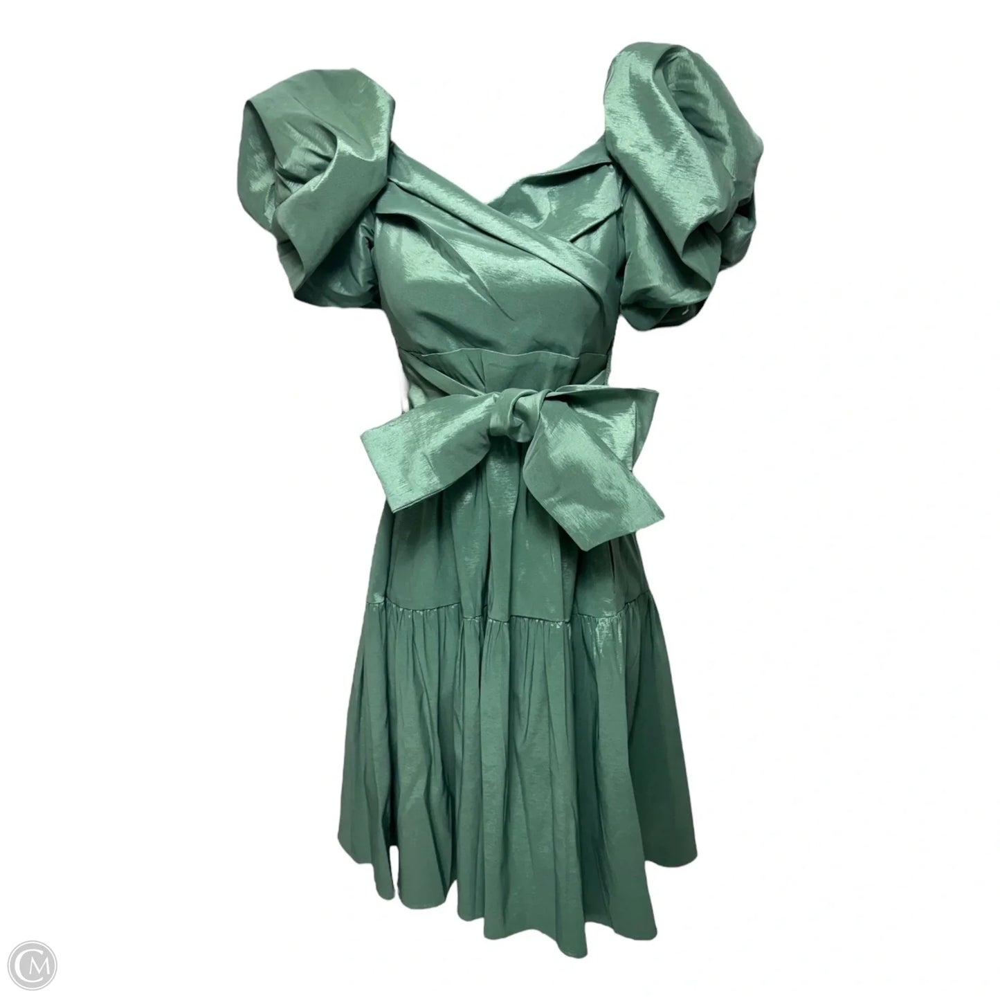 Fit and Flare Dress By Emily Moon In Sage Green, Size: S