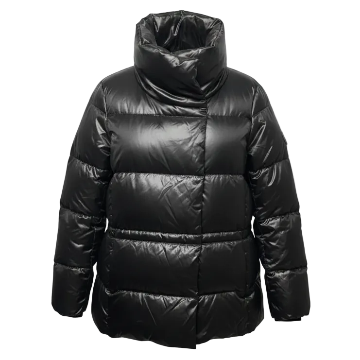 Down Puffer Jacket By Lands End In Black, Size: S